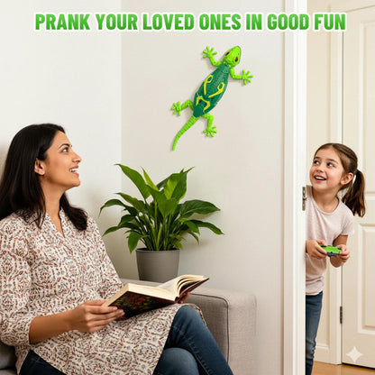 Wall Crawler Gecko | Wall Climbing Lizard Remote Control Toy with LED Eyes | Floor Ceiling Crawling Climbs Walls & Floors | Rechargeable RC Toy | Funny Prank Toys Birthday Gifts for Boys & Girls Fun for Kids (Ages 3+)