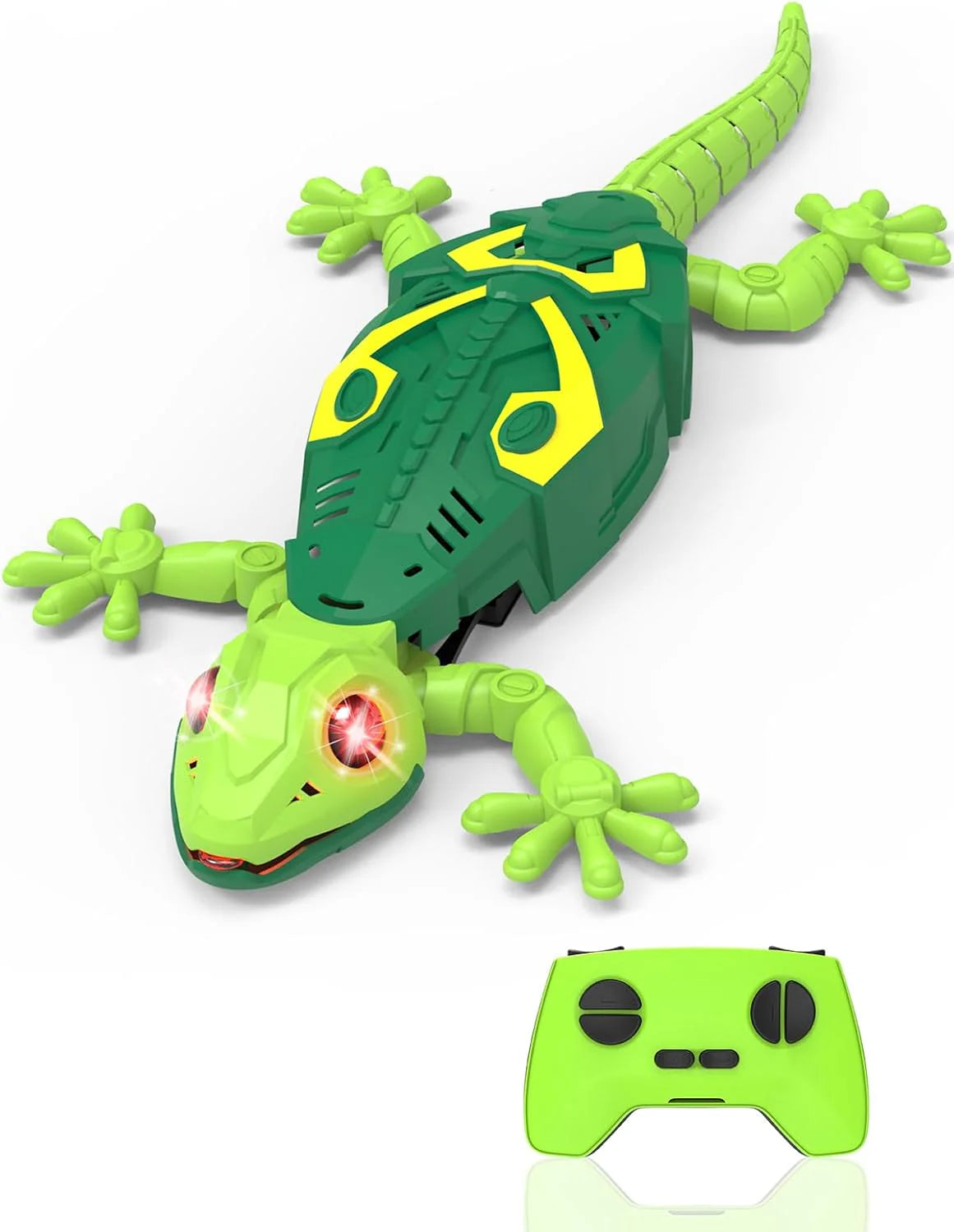 Wall Crawler Gecko | Wall Climbing Lizard Remote Control Toy with LED Eyes | Floor Ceiling Crawling Climbs Walls & Floors | Rechargeable RC Toy | Funny Prank Toys Birthday Gifts for Boys & Girls Fun for Kids (Ages 3+)