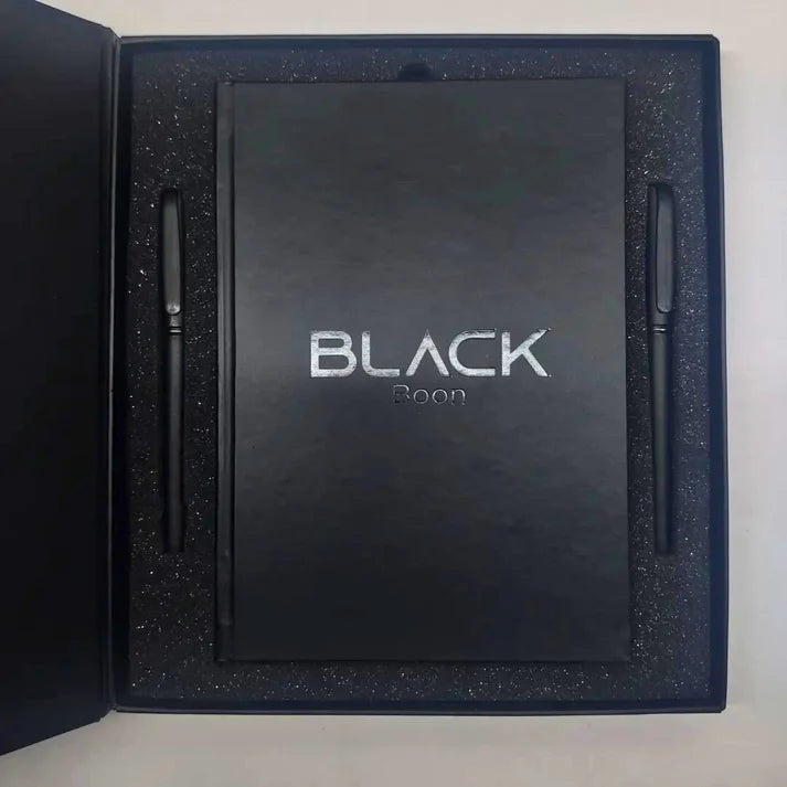 BLACK Page Diary with Pen