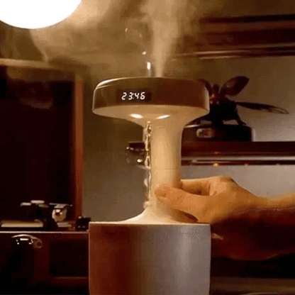 The Illusion Anti-Gravity Humidifier with Floating Water Effect, LED Clock Display & Auto Shut-Off (800ml)